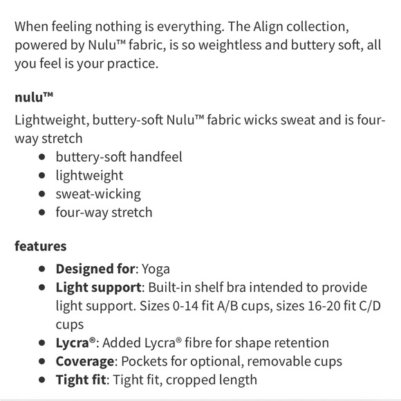 *Sold* Lululemon Align Tank Size 12 - Picture 3 of 7